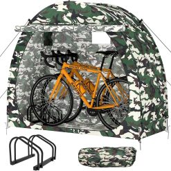 Alternative view of Special Bike Tent with Bicycle Racks Outdoor Bicycle Storage Sheds, Black