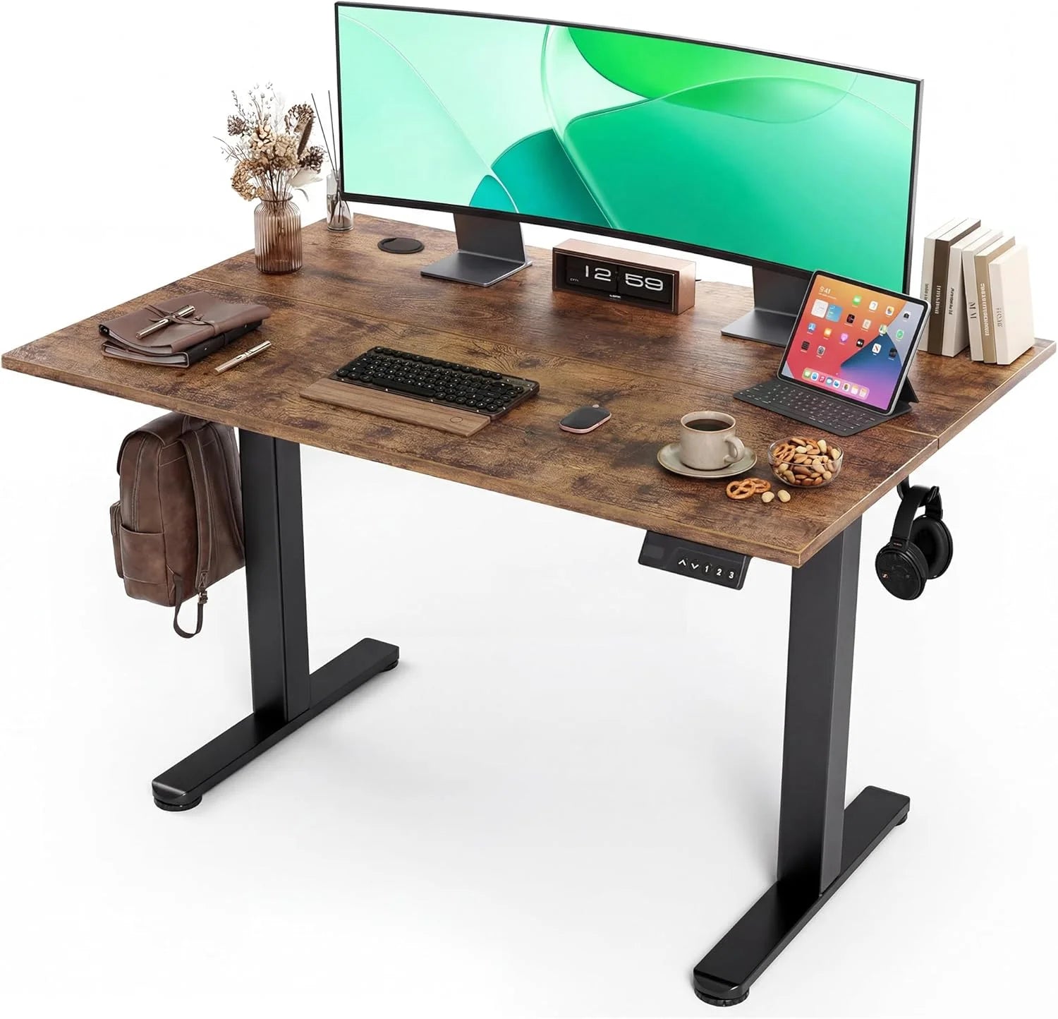 Special Electric Standing Desk, Adjustable Height Stand up Desk, 24x48 Inches Sit Stand Home Office Desk with Splice - Image 11