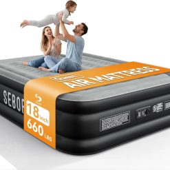 Special Air Mattress Queen with Built-in Pump 18, Comfortable Self-Inflating Air Mattress with High-Speed Pump