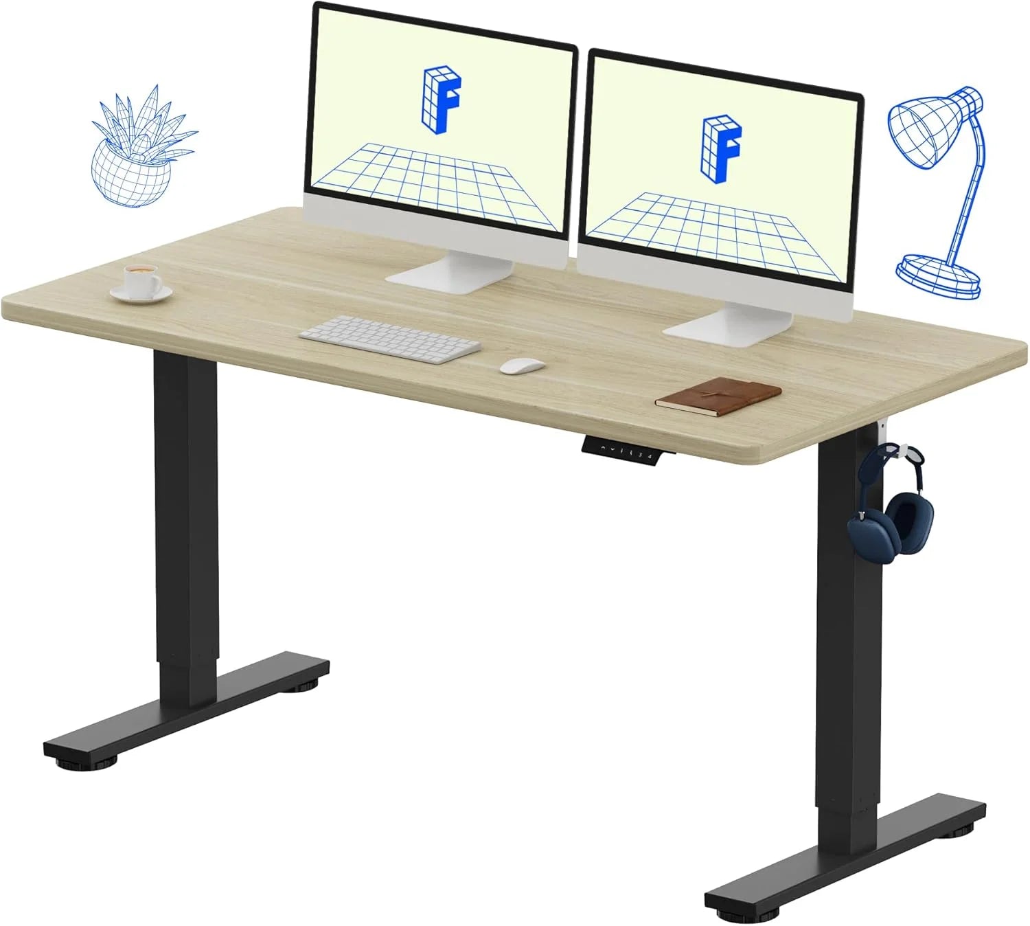 Special FLEXISPOT EN1 One-Piece Standing Desk, Electric Adjustable with 4 Memory Presets, 176 LBS Capacity, 48x24 Black - Image 34