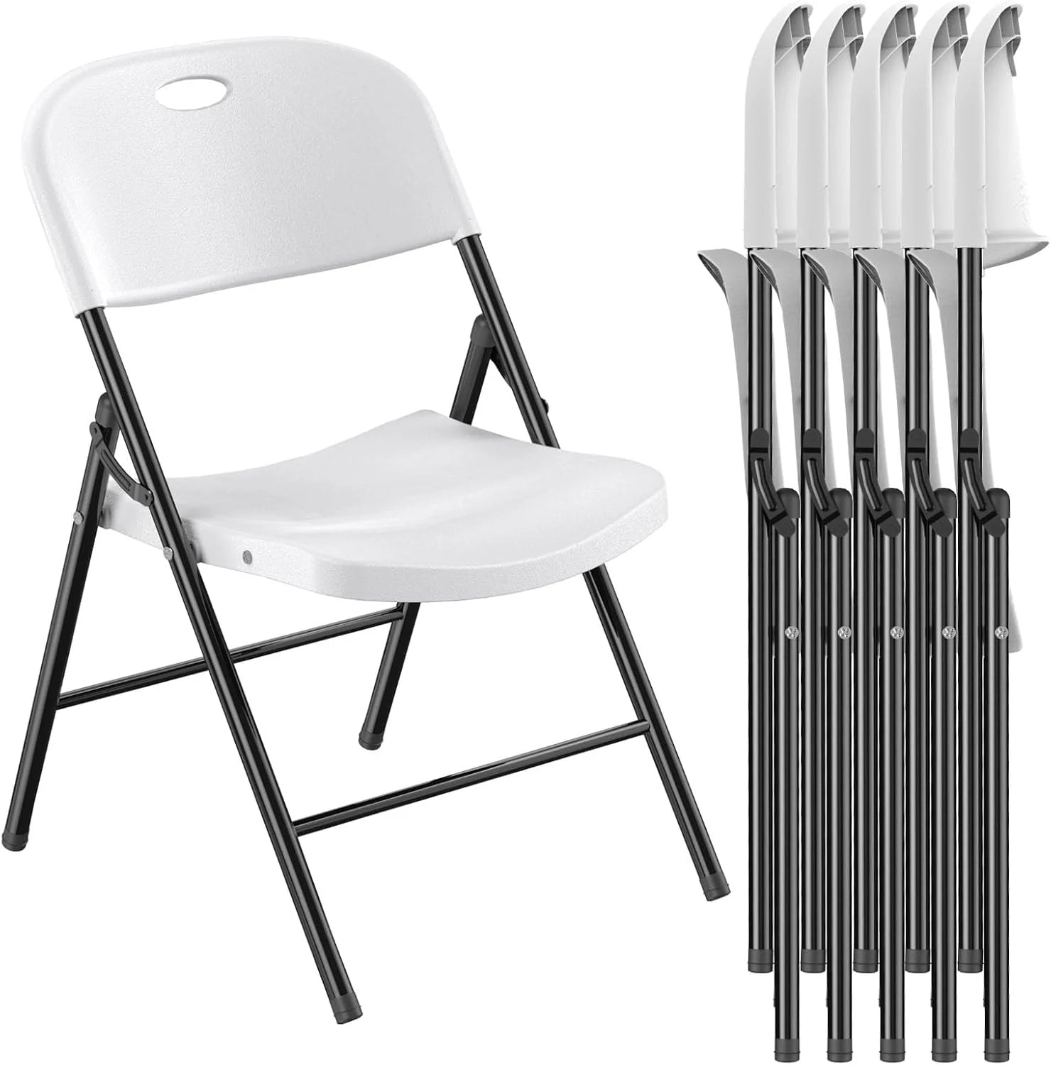 Special 350 Weight Limit Heavy Duty Plastic Folding Chair with Reinfoced Steel Frame for Indoor and Outdoor, Wedding - Image 11