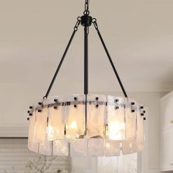 Special Chandeliers for Dining Room Light Fixture, Adjustable Glass Modern Farmhouse Chandelier for Entryway