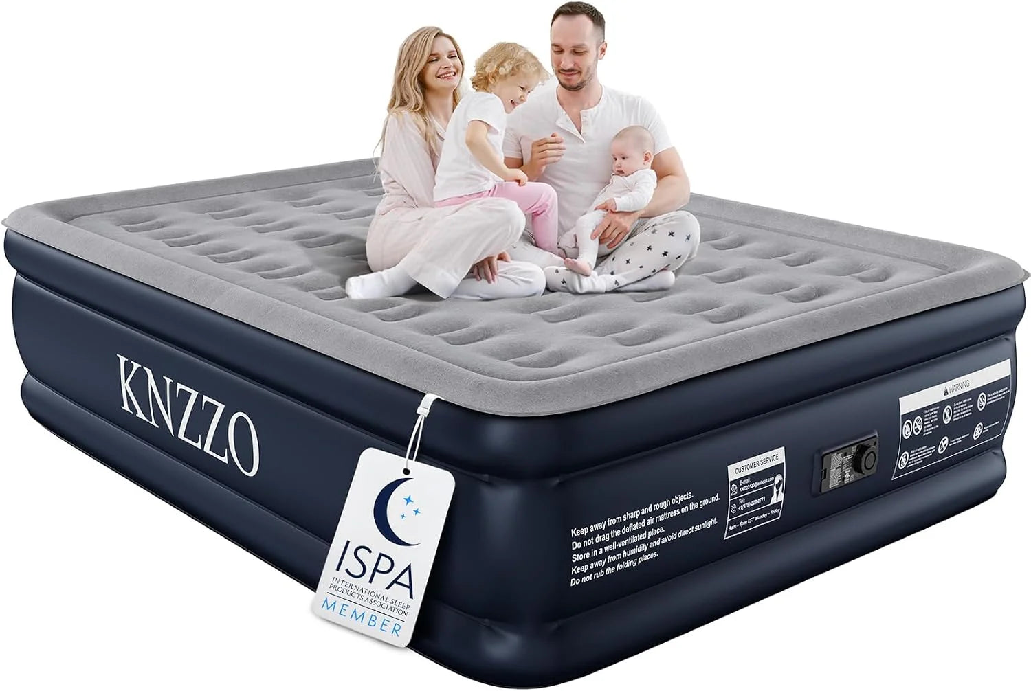 Special Twin Air Mattress with Built-in Pump, 18 Top Inflatable Mattress with Waterproof Flocking Fabric - Image 8