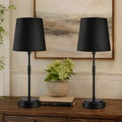 Special Cordless Table Lamps Set of 2 ¨C Battery Operated Lamp with 7500mAh Rechargeable Battery, Dimmable, Bulb Included
