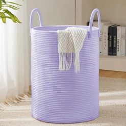 Alternative view of Special YOUDENOVA Jute Rope Laundry Hamper Basket, 58L Blanket Basket for Nursery, Large Woven Laundry Hamper with Sturdy