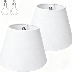 Special Empire Beige Linen Lamp Shades Set of 2