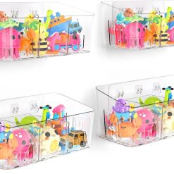 Alternative view of Special Bath Toy Storage 2 Packs, Large Bath Toy Holder, 3 Compartments, Quick-Dry, BPA-Free Bathtub Toy Organizer