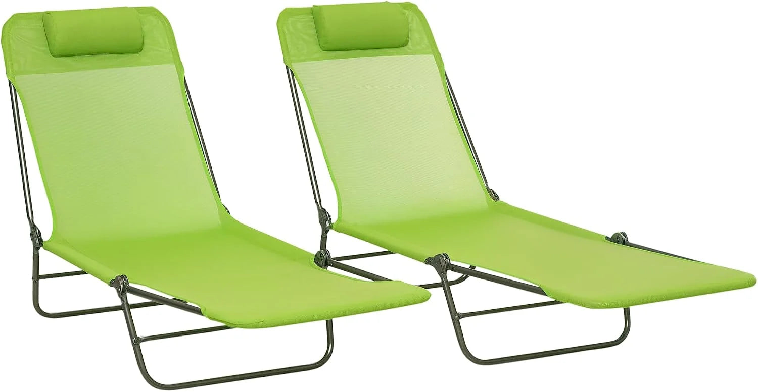 Special Outsunny Folding Chaise Lounge Chair, Pool Sun Tanning Chair - Image 12