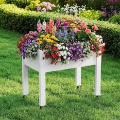 Special Elevated Planter Box with Lockable Wheels