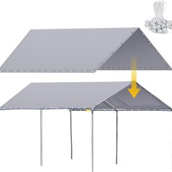 Alternative view of Special 12 x 20 ft Heavy Duty Canopy Replacement Top, 50 Bungees, Grey