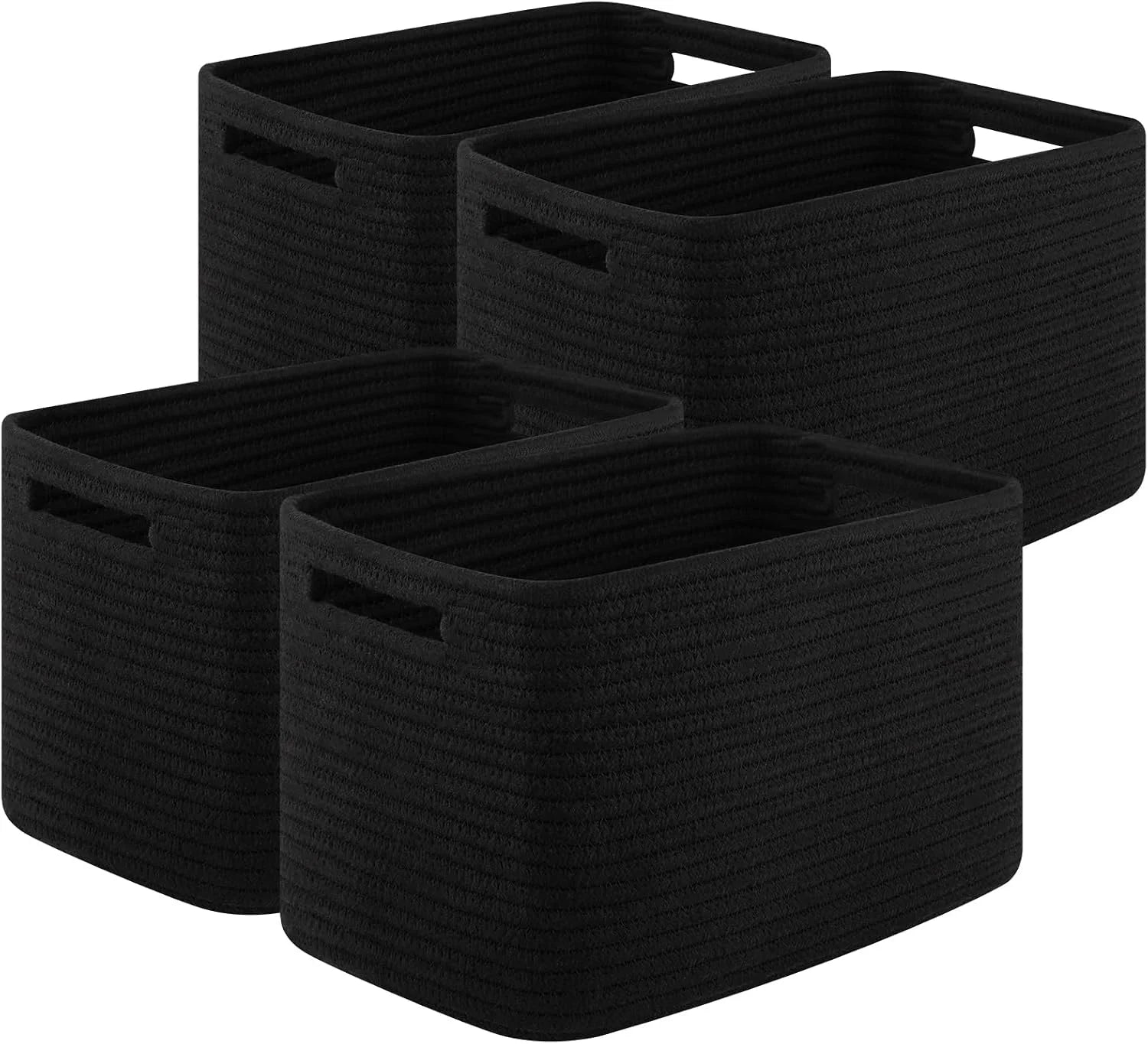 Special 4Packs Natural Cotton Rope Storage Baskets for Organizing Toys, Clothes, Towels & Books, Soft Versatile Organizers - Image 4