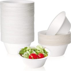 Alternative view of Special 150 Pack 12 oz Compostable Paper Bowls Disposable, White