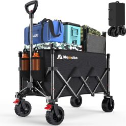 Alternative view of Special Blomoba Collapsible Wagon Cart, 220LBS Utility Wagon with Wheels, Black