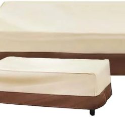 Special Patio Furniture Cover Set Waterproof 4 Piece Beige Large