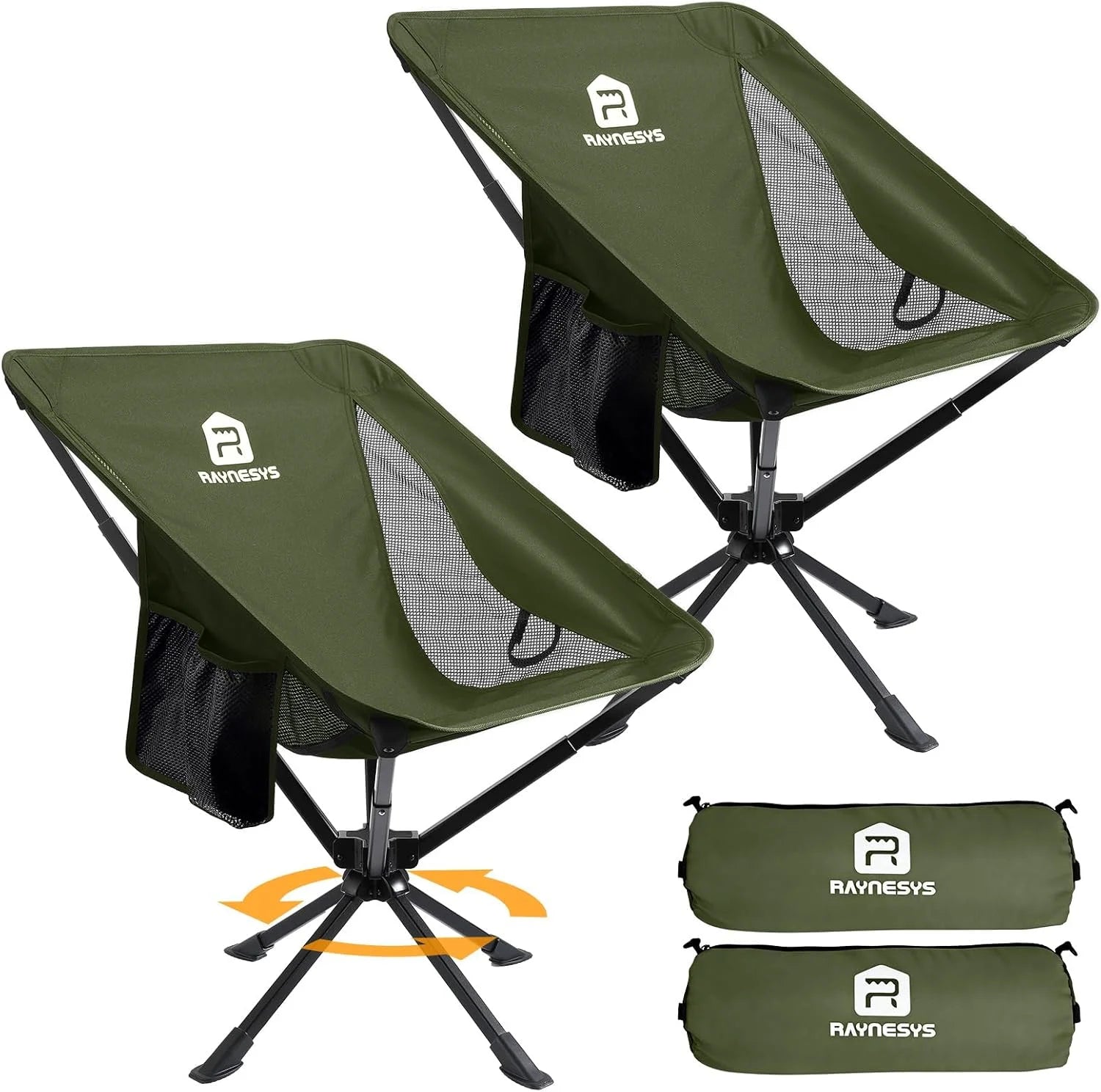 Special Portable Swivel Camping Chair, 8 Seconds Quick Setup Easy Carry, 3.8Lb Lightweight Folding Chairs for Hiking - Image 6