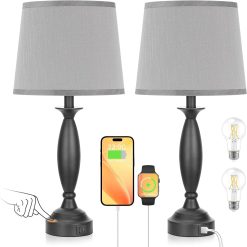 Alternative view of Special Seealle Touch Bedside Lamps for Nightstand Set of 2, Dimmable, Bulb Included