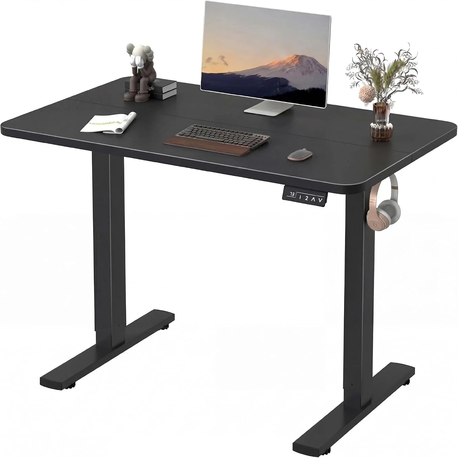 Special 55 x 24 Inches Electric Height Adjustable Standing Desk Large Sit Stand Up Desk Home Office Computer Desk Memory - Image 3
